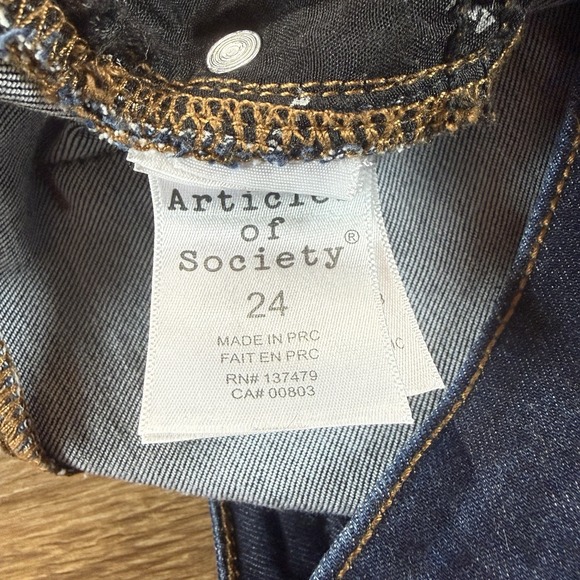 Articles of Society Women's Skinny Jeans Size 24 Dark Wash Stretch Denim - Picture 3 of 14